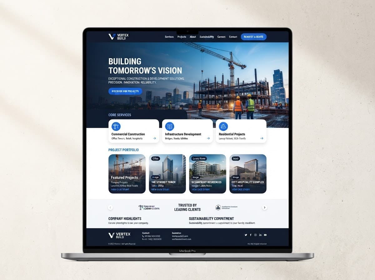 Ironclad Construction website screenshot