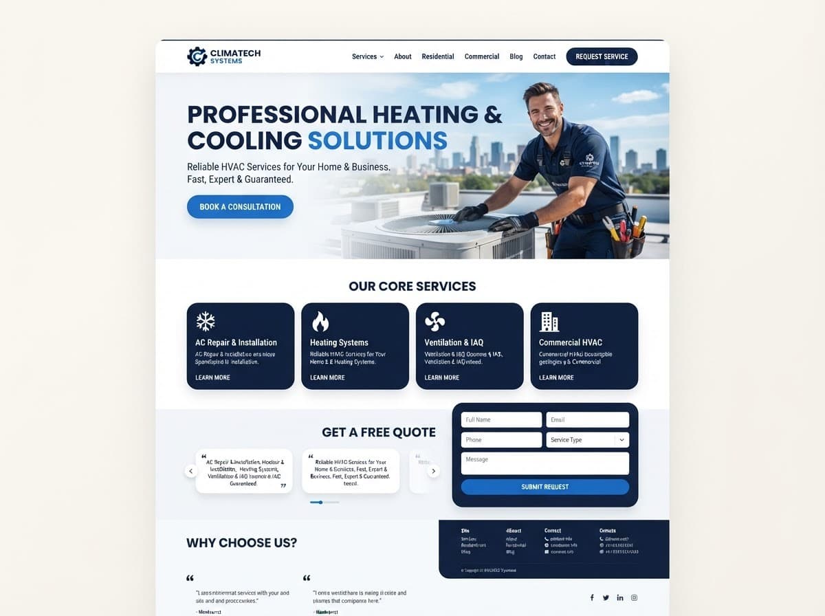 BlueAir HVAC website screenshot