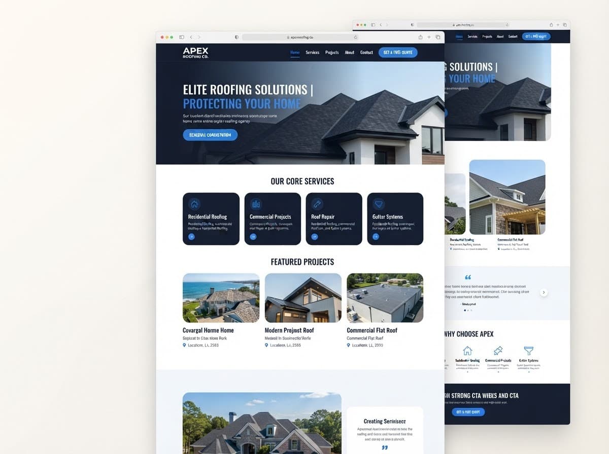 Apex Roofing Group website screenshot